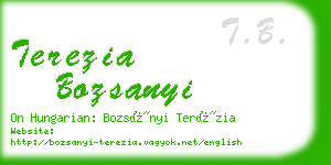 terezia bozsanyi business card